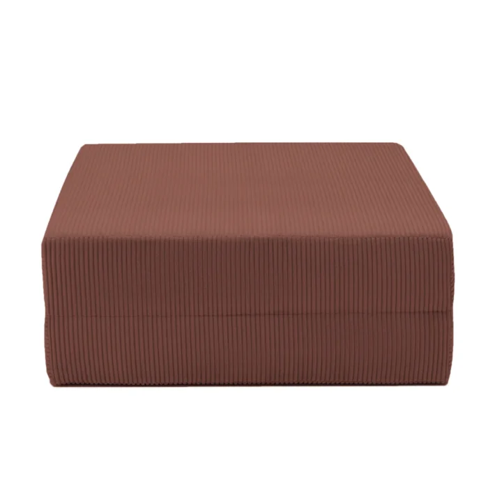 Compressed Nova Ottoman - Chestnut