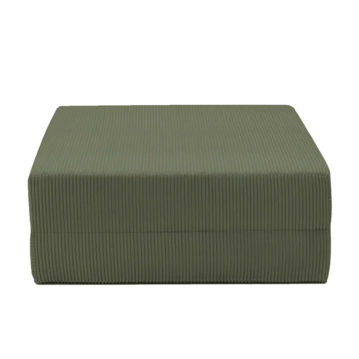 Compressed Nova Ottoman - Forest Green