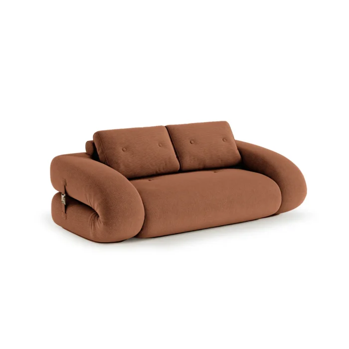 Flippo Compressed Sofa Bed - Chestnut 210cm
