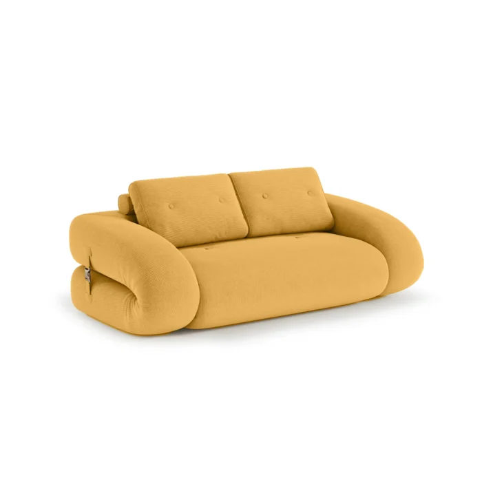 Flippo Compressed Sofa Bed - Yellow 210cm