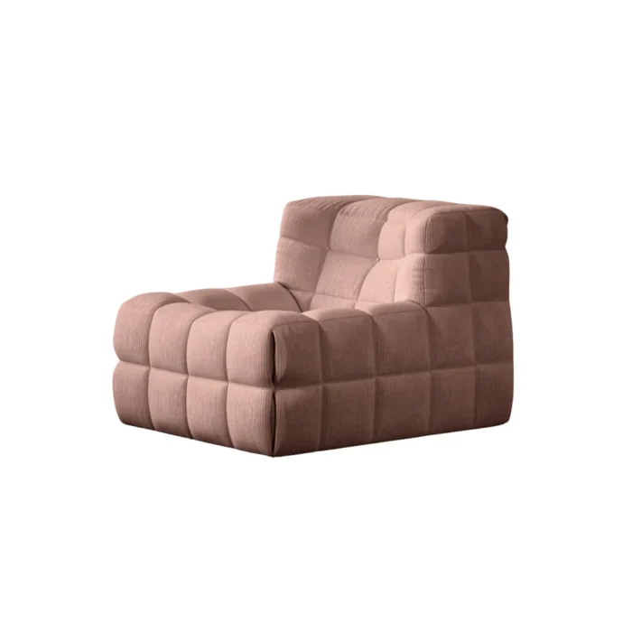 Livo Single Modular Compressed Sofa - Pink