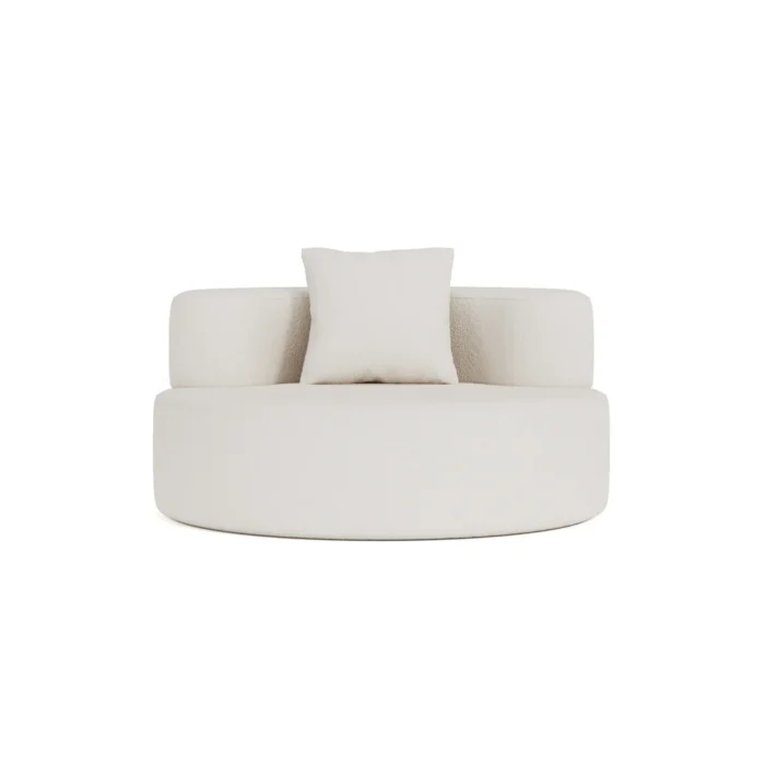 Milan Single Compressed Sofa - Cream White