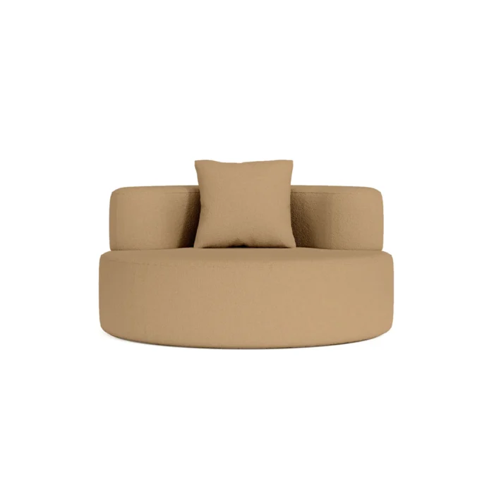 Milan Single Compressed Sofa - Sand