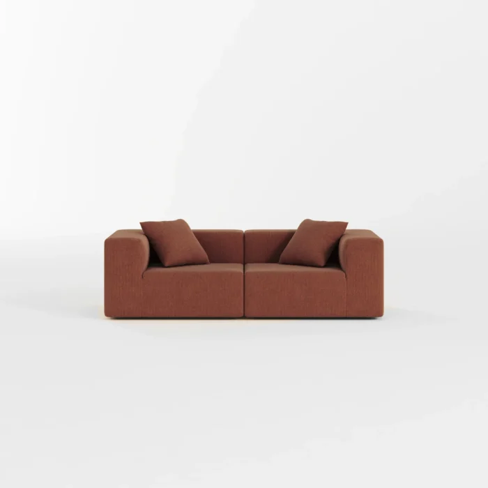 Milo Modular Compressed Sofa - 2 Seater Chestnut