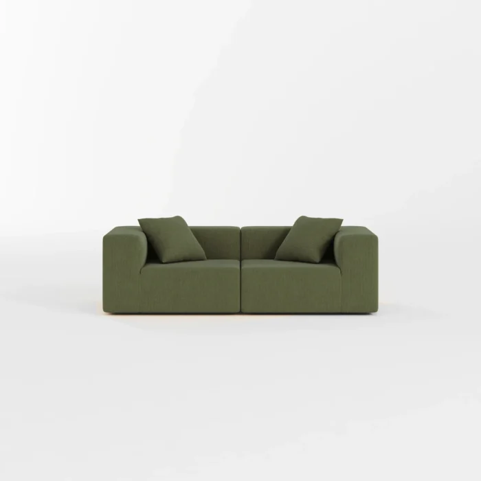 Milo Modular Compressed Sofa - 2 Seater Forest Green