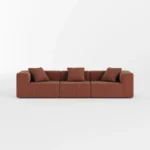 Milo Modular Compressed Sofa - 3 Seater Chestnut