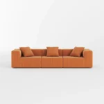 Milo Modular Compressed Sofa - 3 Seater Orange