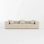 Milo Modular Compressed Sofa - 3 Seater White