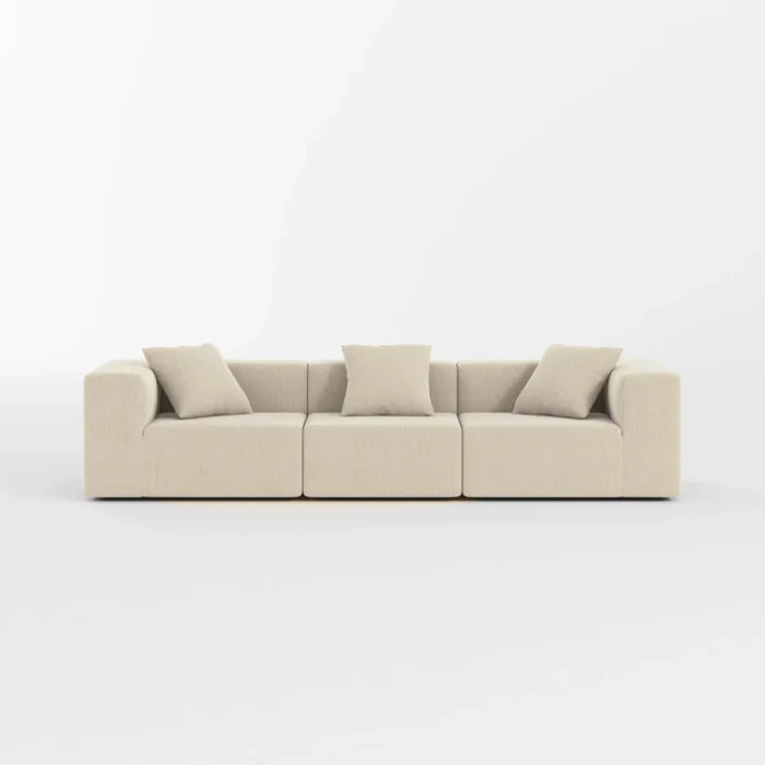 Milo Modular Compressed Sofa - 3 Seater White