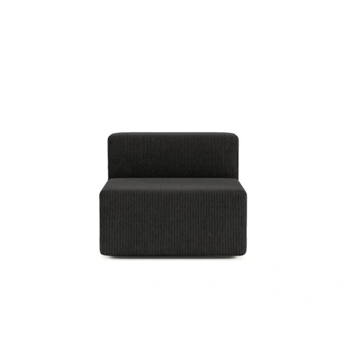Milo Modular Compressed Sofa - Single Seater Black