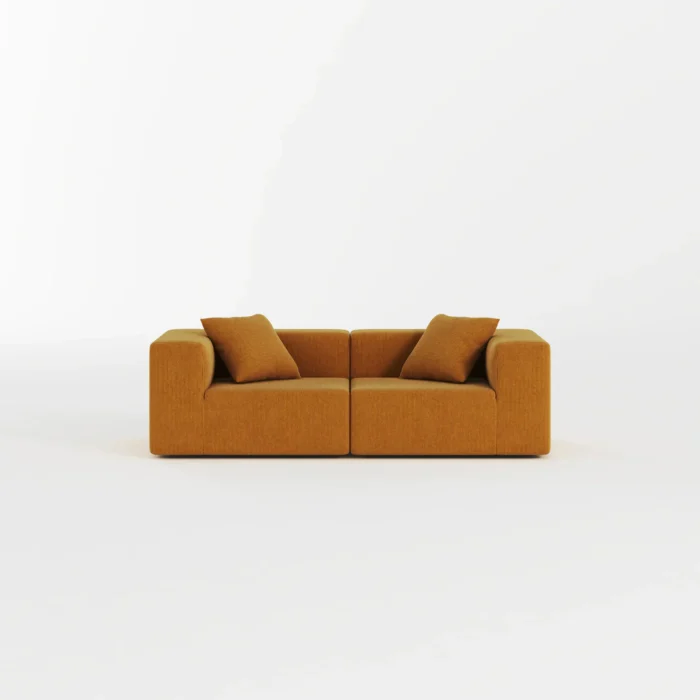Milo Modular Compressed Sofa - 2 Seater Tangerine