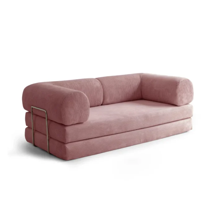 Nova Compressed Sofa Bed - Dusty Rose