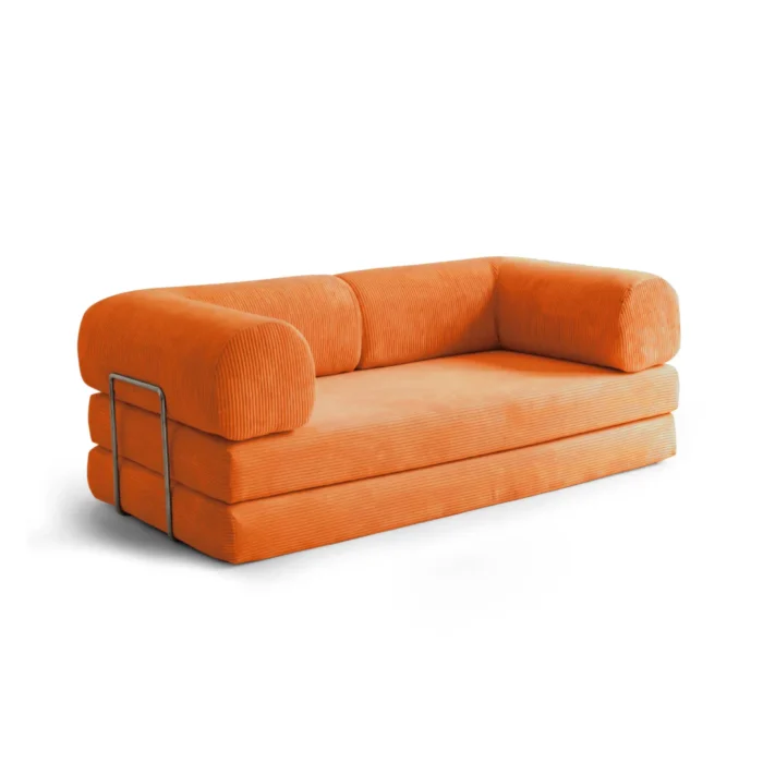 Nova Compressed Sofa Bed - Orange