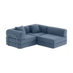 Nova L-Shaped Compressed Sofa Bed Aegean Blue