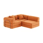 Nova L-Shaped Compressed Sofa Bed Orange