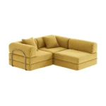 Nova L-Shaped Compressed Sofa Bed Yellow