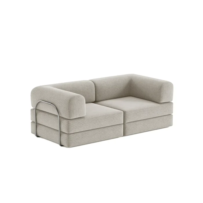 Nova Modular Compressed Sofa Bed Eggshell