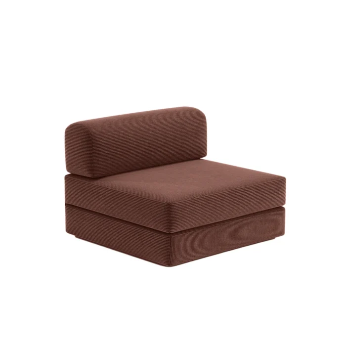 Nova Modular Single Seat Compressed Sofa - Chestnut