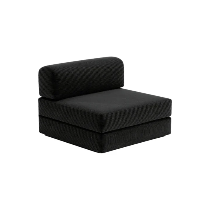 Nova Modular Single Seat Compressed Sofa - Black
