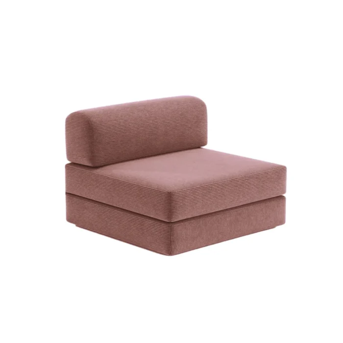 Nova Modular Single Seat Compressed Sofa - Dusty Rose