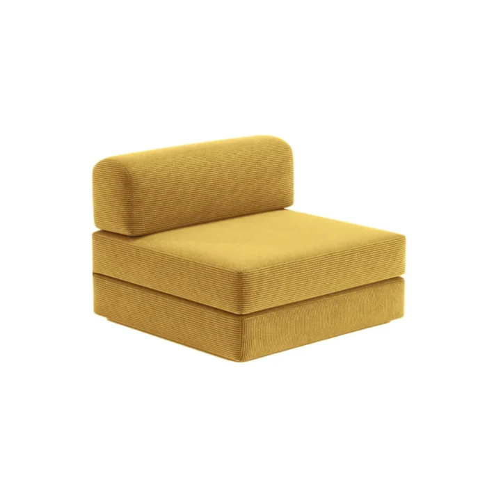 Nova Modular Single Seat Compressed Sofa - Yellow