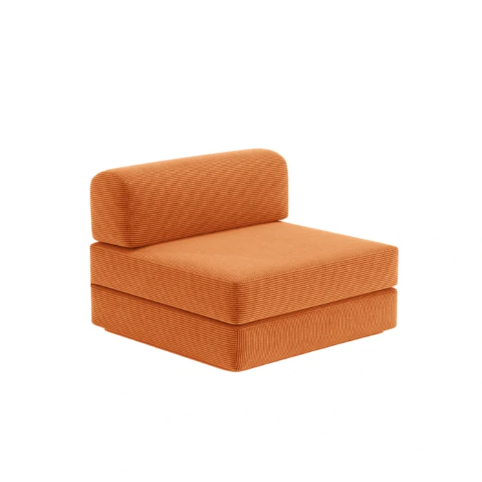 Nova Modular Single Seat Compressed Sofa - Orange